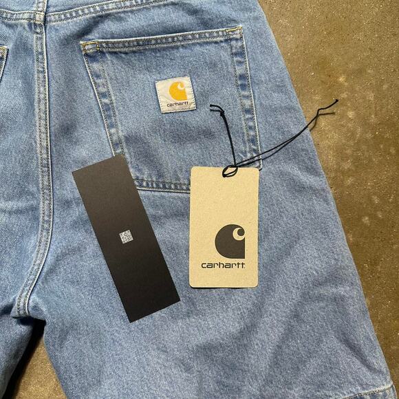 Carhartt WIP Blue Stone Bleached Brandon Shorts Mens Small Jean Shorts Jorts - Picture 6 of 6